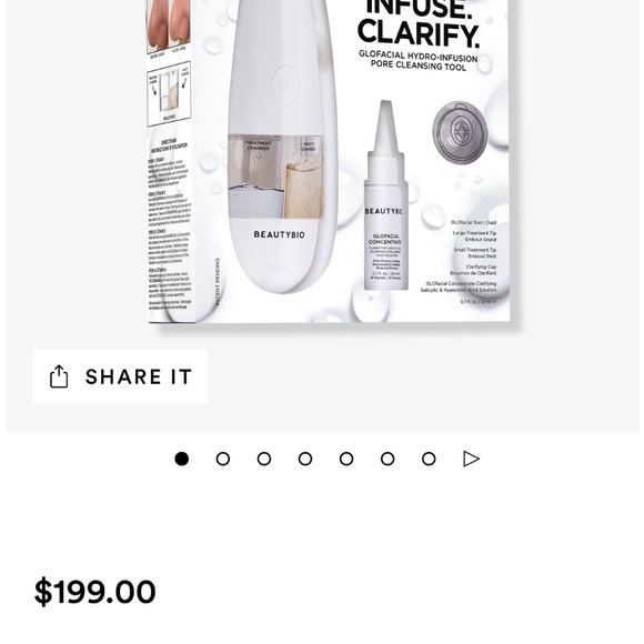 NWT BeautyBio GLOfacial Hydro-Infusion Pore Cleansing + Blue LED Clarifying Tool - Picture 10 of 10